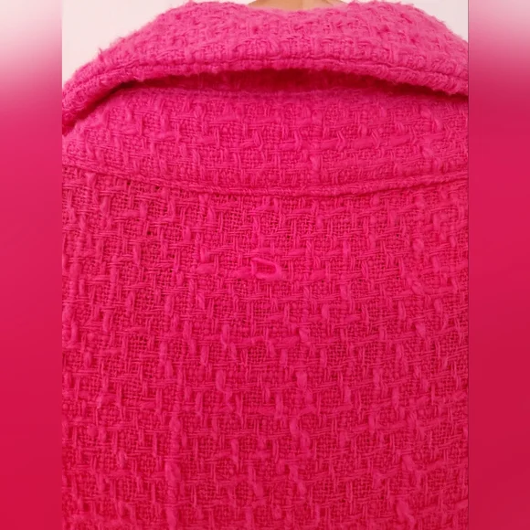 Zara Pink Textured Button Up Jacket - Picture 5 of 5